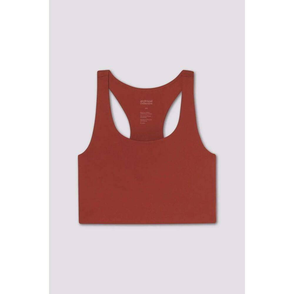 Girlfriend Collective Paloma Racerback Bra in Sedona Size Medium